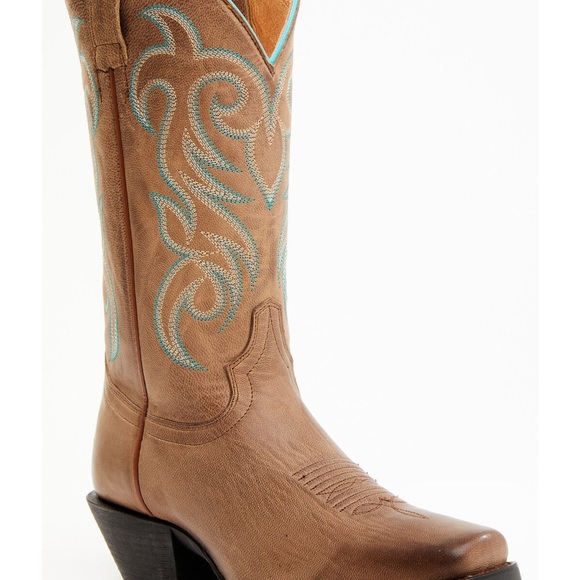 Shyanne Brown and Blue Heeled Boots - Picture 1 of 3